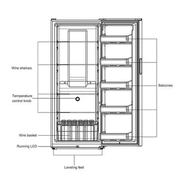 Imprasio 366L Upright Freezer White at Online8 Furniture Auckland NZ