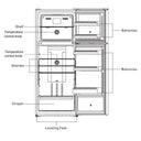 Imprasio 415L Top Mount Fridge Freezer at online8 furniture store Auckland