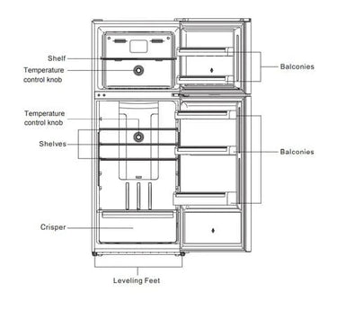 Imprasio 415L Top Mount Fridge Freezer at online8 furniture store Auckland
