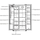 Imprasio 513L Side by Side Fridge Freezer with water dispenser at online8 furniture store Auckland