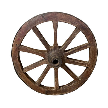 Indian Reclaimed Wagon Wheel - 72cm at online8 furniture store Auckland