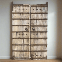 Indian Vintage Wooden Door with Iron Detailing at online8 furniture store Auckland