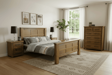 Industrial Bedroom Suite 4Pcs - King at online8 furniture store Auckland