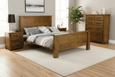 Industrial Bedroom Suite 4Pcs - Queen at online8 furniture store Auckland