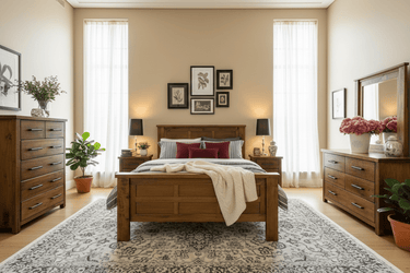 Industrial Bedroom Suite 6Pcs - King at online8 furniture store Auckland