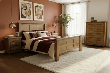 Industrial Bedroom Suite 6Pcs - Super King at online8 furniture store Auckland