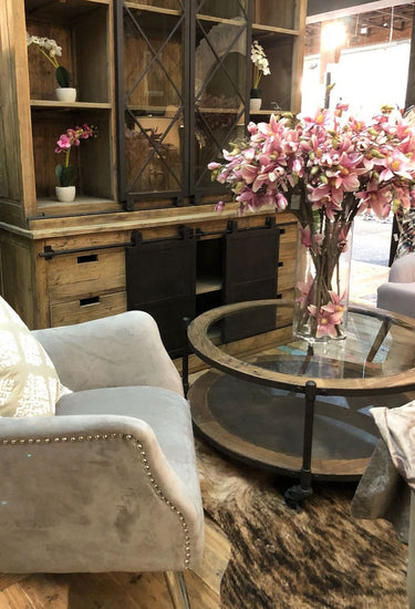 Industrial Coffee Table - Reclaimed Elm at online8 furniture store Auckland