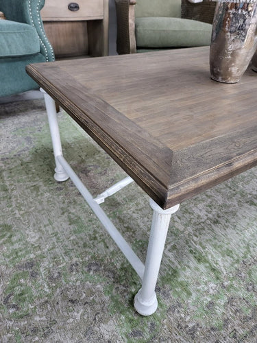 Industrial Coffee Table with Metal Legs at online8 furniture store Auckland