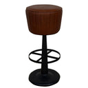 Industrial Leather Barstool at online8 furniture store Auckland