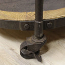 Industrial Side Table with Wheels - Reclaimed Elm at online8 furniture store Auckland