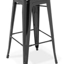 Industry Bar Stool W/ Seat Upholstered - Black at online8 furniture store Auckland