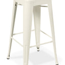 Industry Bar Stool W/ Seat Upholstered - White at online8 furniture store Auckland