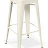 Industry Bar Stool W/ Seat Upholstered - White at online8 furniture store Auckland