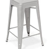 Industry Kitchen Stool - Silver at online8 furniture store Auckland
