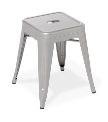 Industry Low Stool - Silver at online8 furniture store Auckland