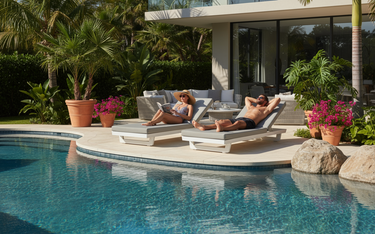 Infinity Sun Lounger - Grey & White at online8 furniture store Auckland