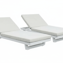 Infinity Sun Lounger - Grey & White at online8 furniture store Auckland
