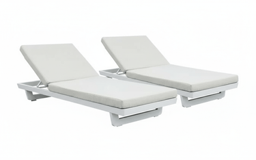 Infinity Sun Lounger - Grey & White at online8 furniture store Auckland