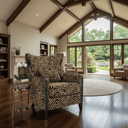 Instinct Wingback Armchair with Brass Studs at online8 furniture store Auckland