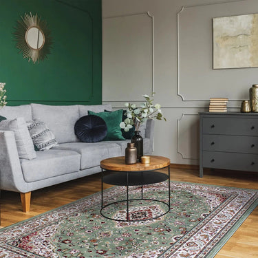 Iranshar Soft Green Rug at online8 furniture store Auckland