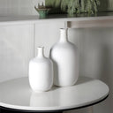 Irina White Bottle Vase - Small at online8 furniture store Auckland