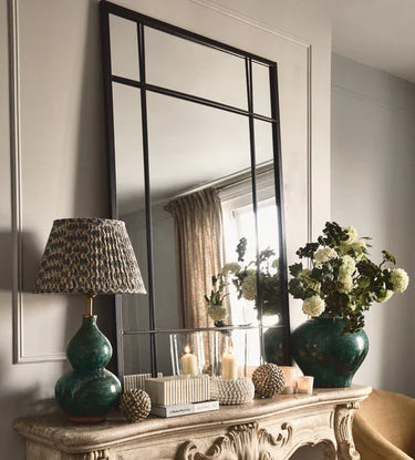 Iron Window Wall Mirror - Black at Online8 Furniture Auckland NZ