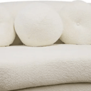 Isla Curved Boucle 3 Seater Sofa at online8 furniture store Auckland