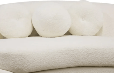 Isla Curved Boucle 3 Seater Sofa at online8 furniture store Auckland