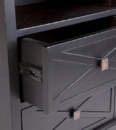 Island Life Bedside Table - Black at online8 furniture store Auckland