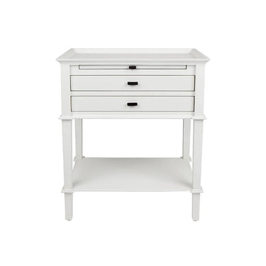 Island Life Bedside Table - White at online8 furniture store Auckland