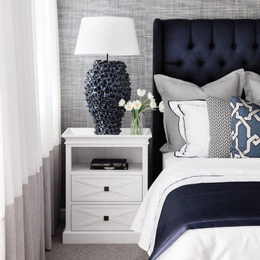 Island Life Bedside Table - White at online8 furniture store Auckland