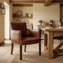 Ithaca Carver Dining Chair - Vintage Cigar at Online8 Furniture Auckland NZ