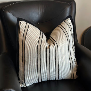Jacquard Cushion Cover - Black & White at Online8 Furniture Auckland NZ