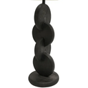 Jai Wooden Table Lamp - Black Sandblast / Beige at online8 furniture store Auckland