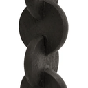 Jai Wooden Table Lamp - Black Sandblast / Beige at online8 furniture store Auckland