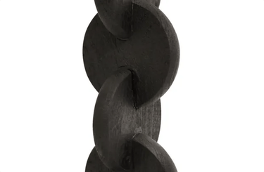 Jai Wooden Table Lamp - Black Sandblast / Beige at online8 furniture store Auckland