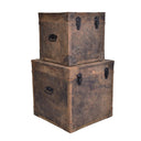 Jaipur Leather Storage Boxes Set at online8 furniture store Auckland