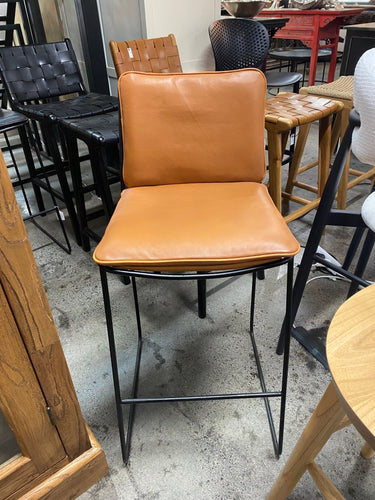 Jordi Barstool - Tan Leather at online8 furniture store Auckland