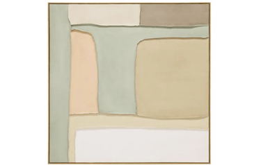 Juggar Hand Painted Framed Canvas - Natural at online8 furniture store Auckland