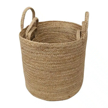 Jute Basket set/3 Round at online8 furniture store Auckland