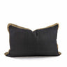 Jute Flange Cushion Cover - Black & Natural at online8 furniture store Auckland