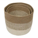 Jute Natural/White set/3 Basket at online8 furniture store Auckland
