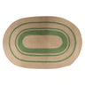Jute Oval Door Mat - Natural/Green at online8 furniture store Auckland