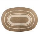 Jute Oval Door Mat - Natural/White at online8 furniture store Auckland