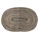 Jute Oval Door Mat Stripe at online8 furniture store Auckland