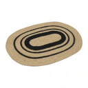 Jute Oval Placemat - Black + Natural at online8 furniture store Auckland