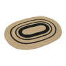 Jute Oval Placemat - Black + Natural at online8 furniture store Auckland