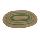 Jute Oval Placemat - Natural/Green at online8 furniture store Auckland
