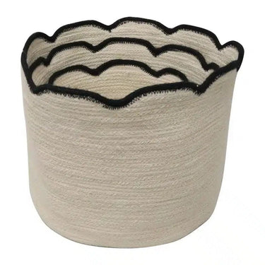 Jute set/3 Scallops Baskets at online8 furniture store Auckland