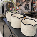 Jute set/3 Scallops Baskets at online8 furniture store Auckland